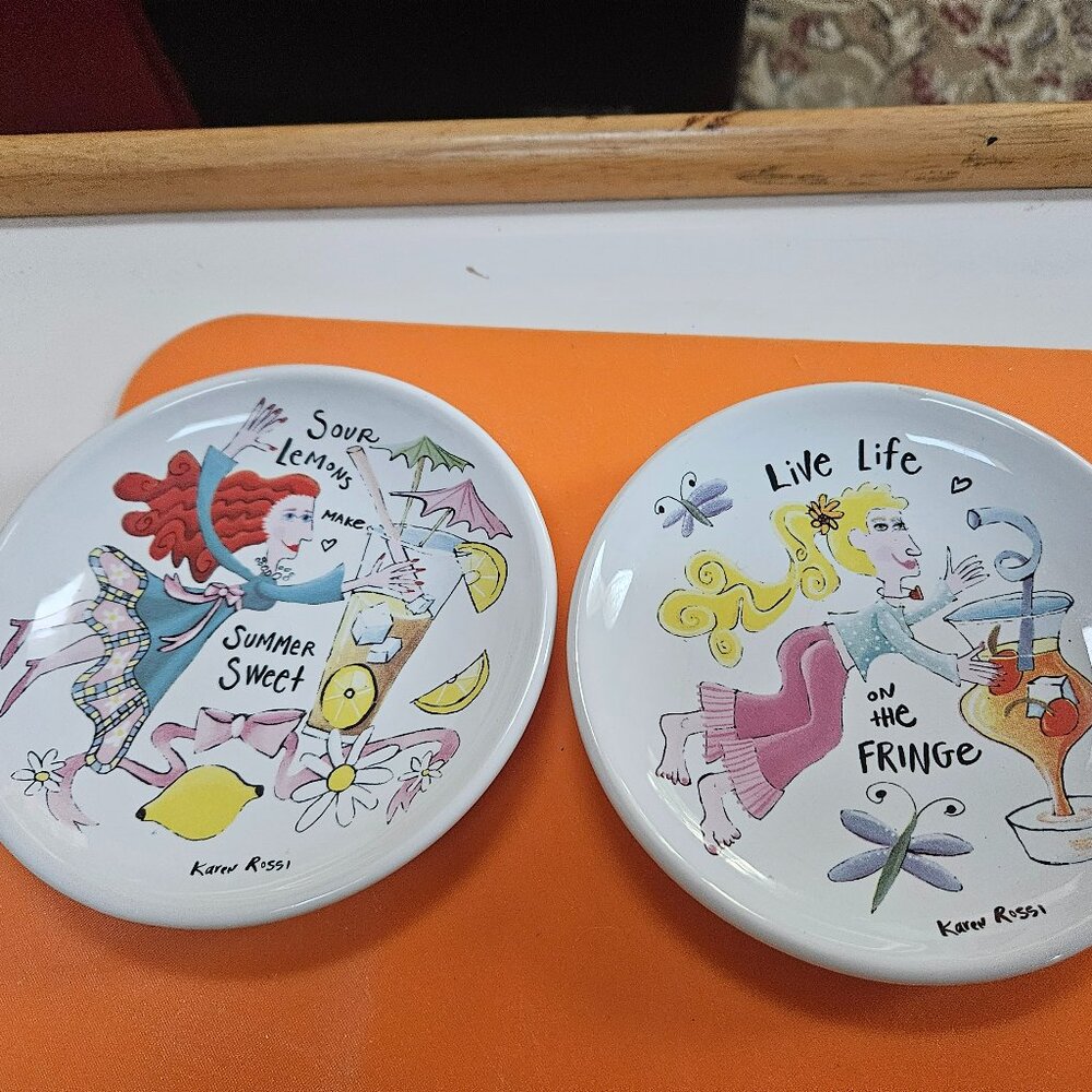 Karen Rossi art with life trinket whimsical plate
